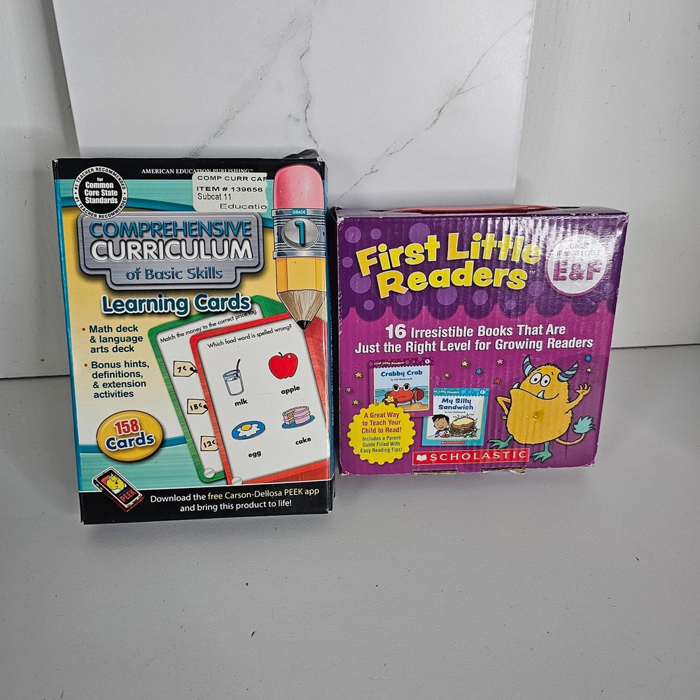 Basic Skills Learning Cards and First‎ Little Readers E F Books Curriculum Set